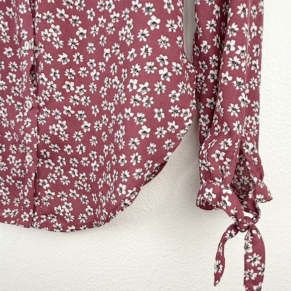 Abercrombie Fitch Womens Floral Print Long Sleeve Button Down Shirt XS - Picture 5 of 9